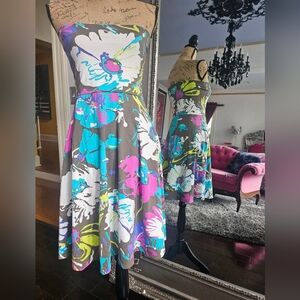 Vintage Floral Swim Dress Size M